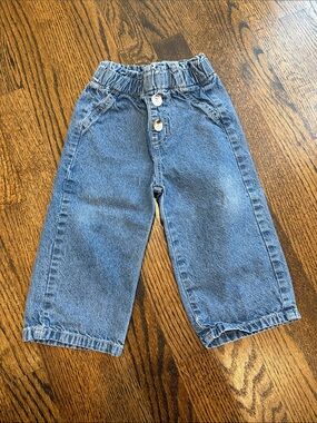 Button Front Wide a leg Jeans